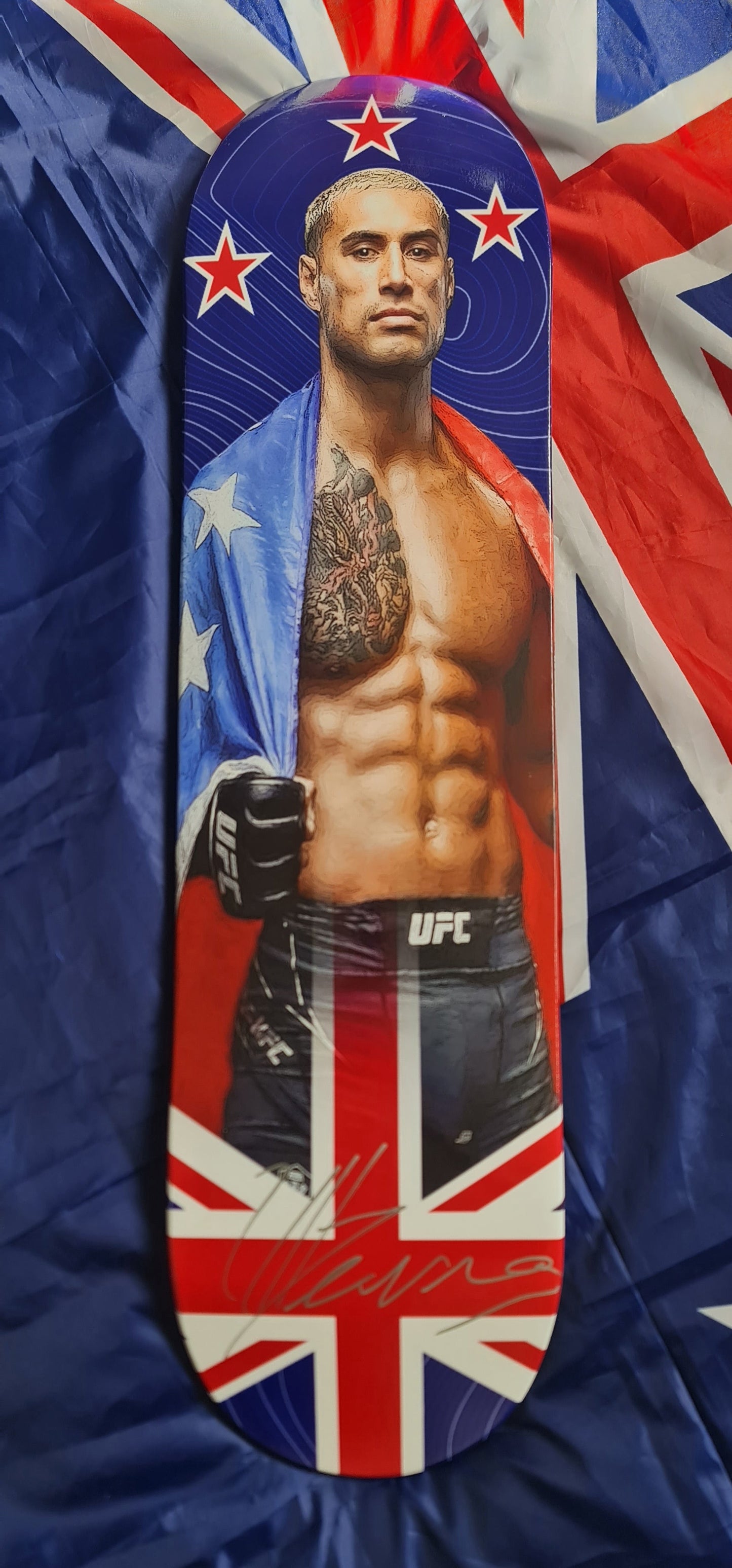 Carlos 'Black Jag' Ulberg skate art SAMOAN FLAG DESIGN
