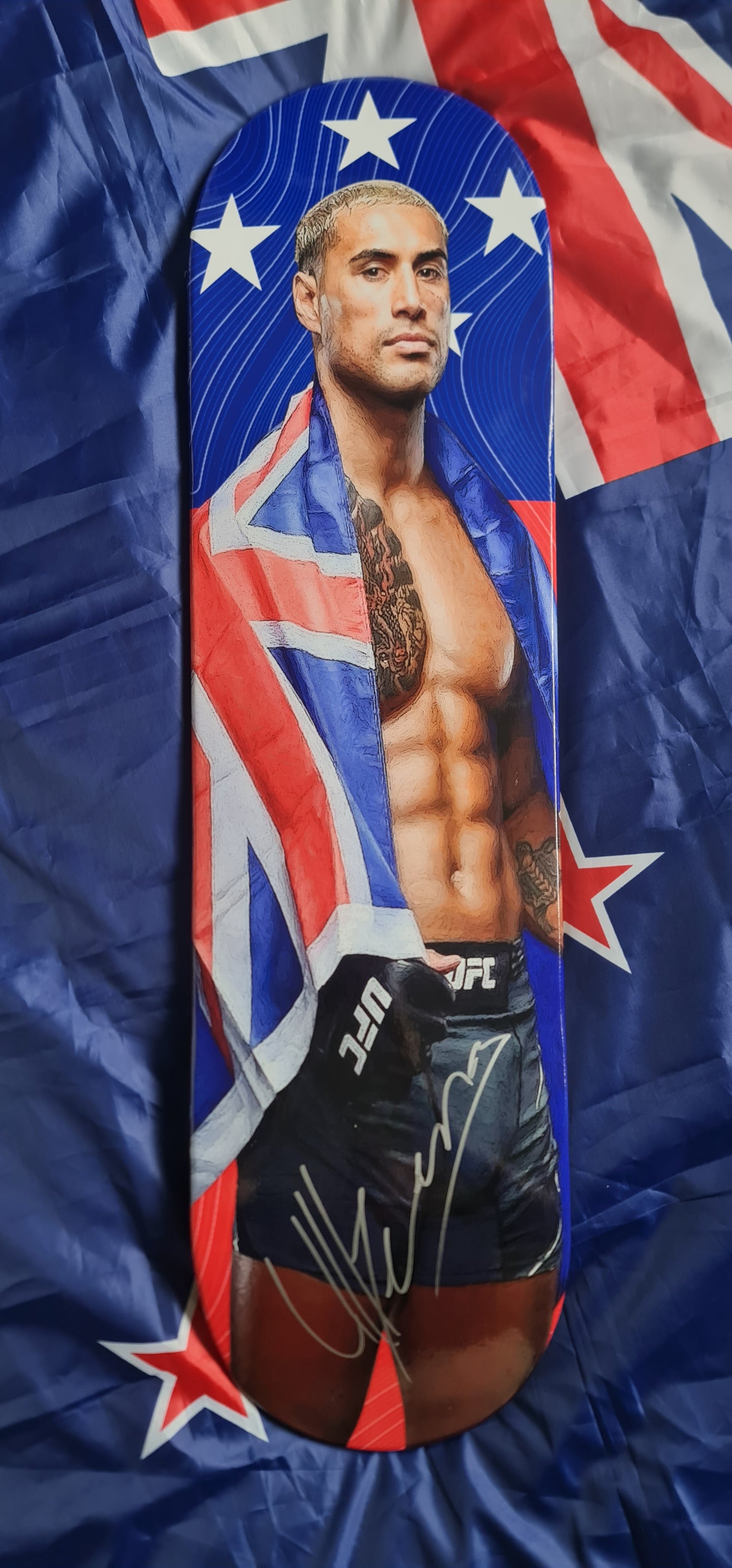 Carlos 'Black Jag' Ulberg skate art NZ FLAG DESIGN