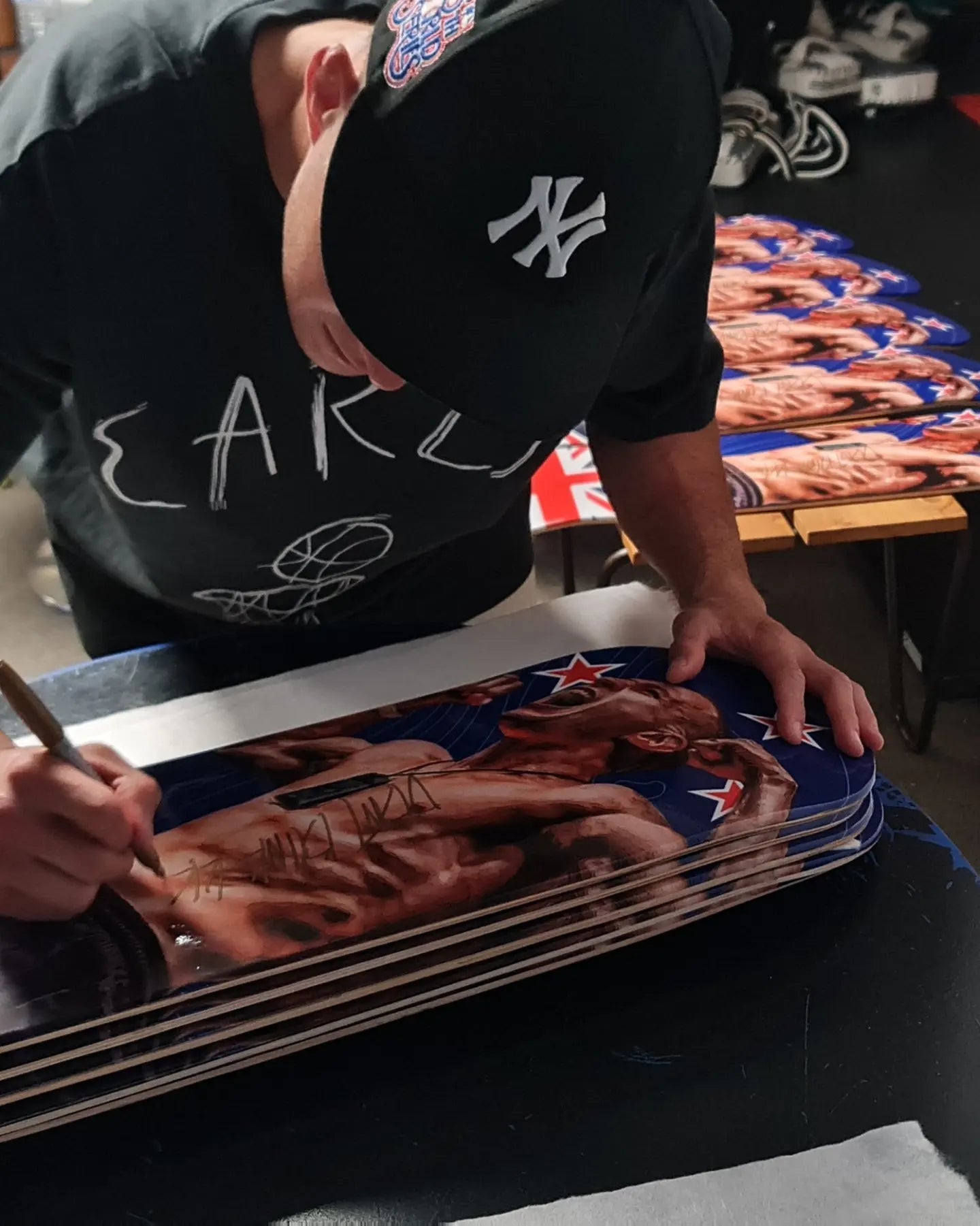 New Zealand Flag Kai "Don't Blink" Kara-France Skate Art