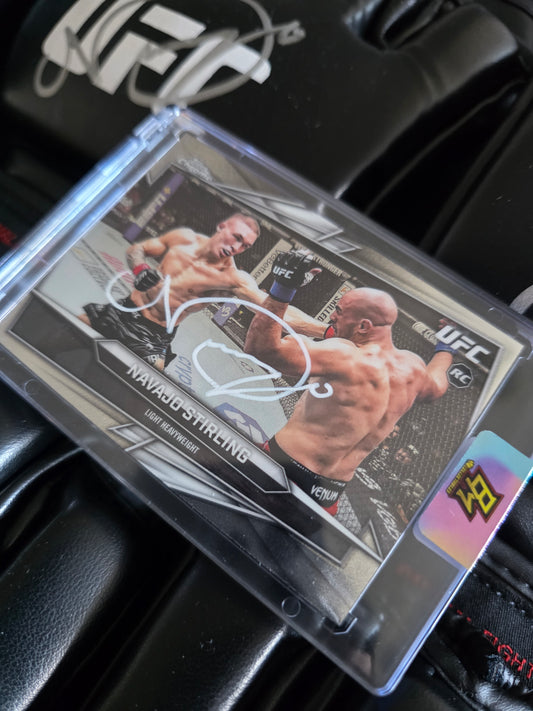 Navajo Stirling Topps Chrome on-card signed rookie card.